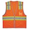 Ergodyne Two-Tone Hi-Vis Safety Vest 2XL Class 2 H Back, , Zipper 6 Pockets, 2 Mic Tab, ID Window 8246Z-S - alternate 1